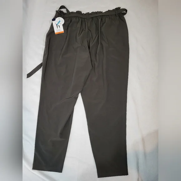 Modern Ambition Pants OLIVE Tie-Front Tapered Leg Pockets Elastic Waist Sz 2XL - Picture 16 of 16